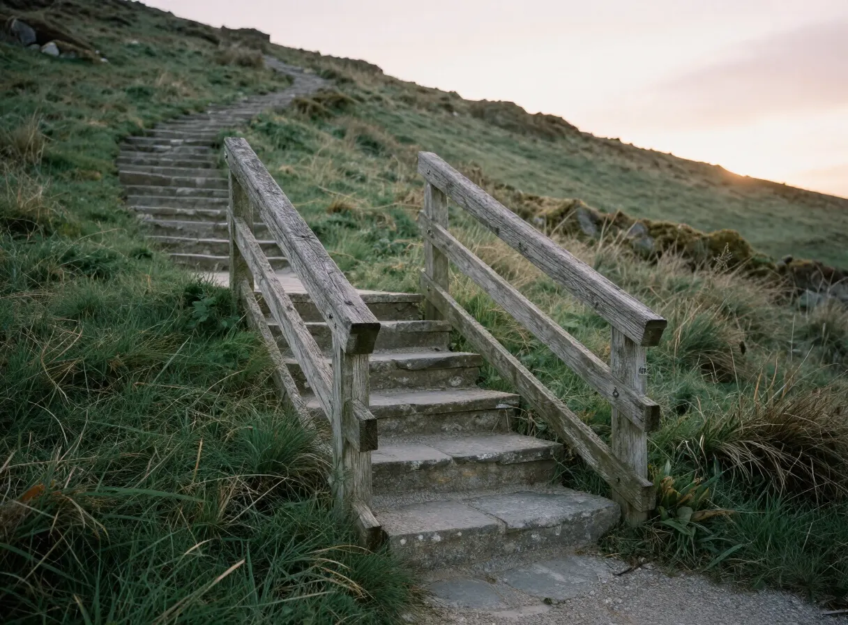 Stone steps leading upwards